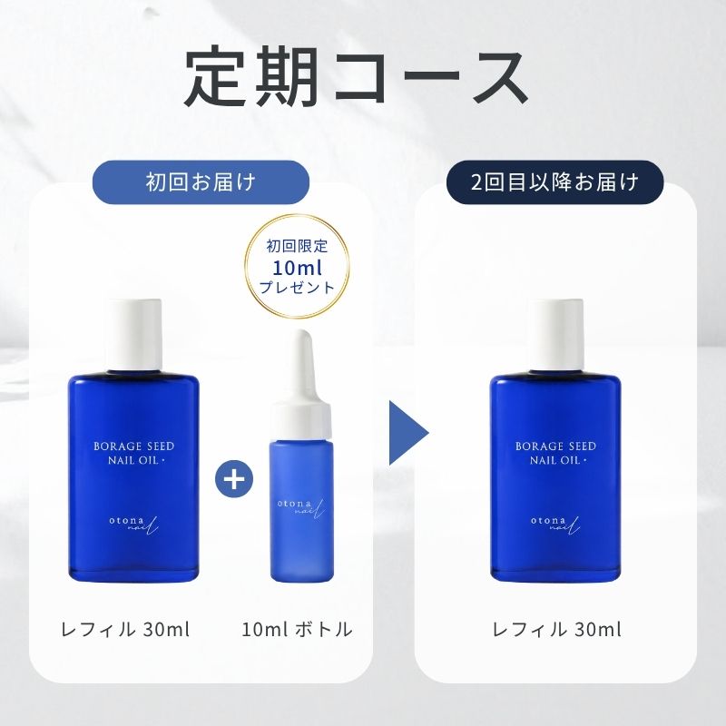 【定期コース】ボラージシードネイルオイル詰め替えコース(初回10mlプレゼント！)