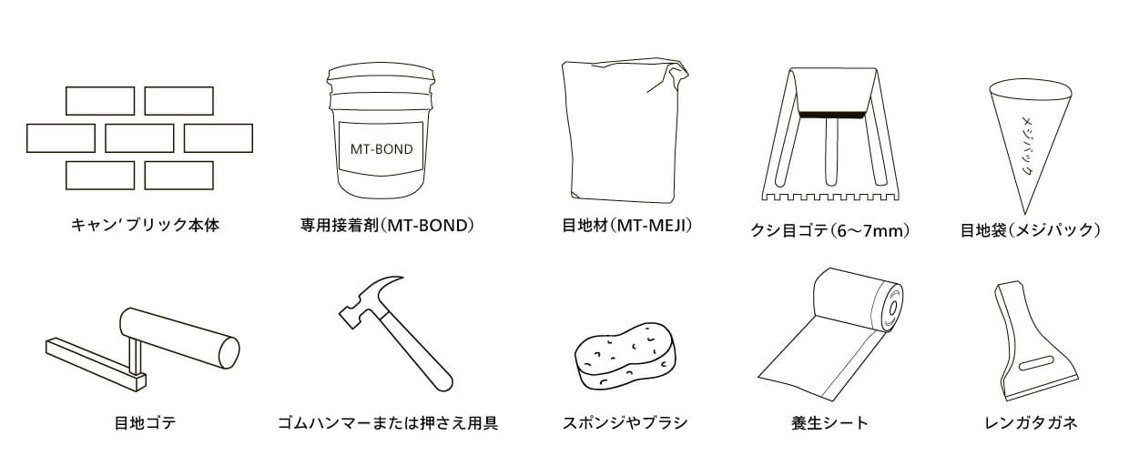 必要な道具と材料