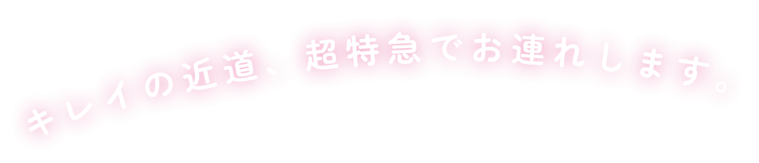 キレイの近道、超特急でお連れします