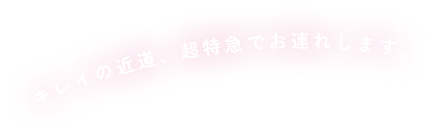 キレイの近道、超特急でお連れします