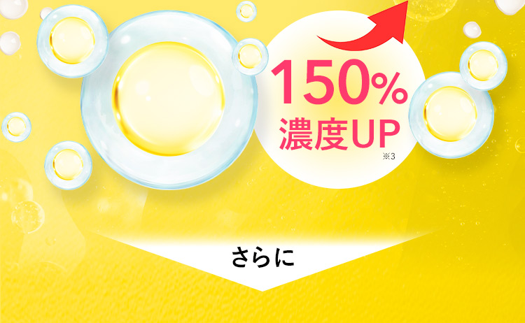 150％濃度UP※3 さらに