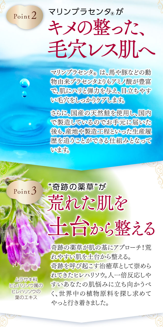 キメの整った、毛穴レス肌へ