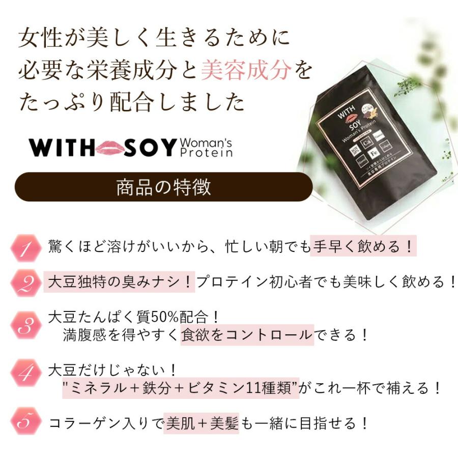 WITH SOY Woman’s Protein 美容専用ソイプロテイン［やさしいチョコ風味］