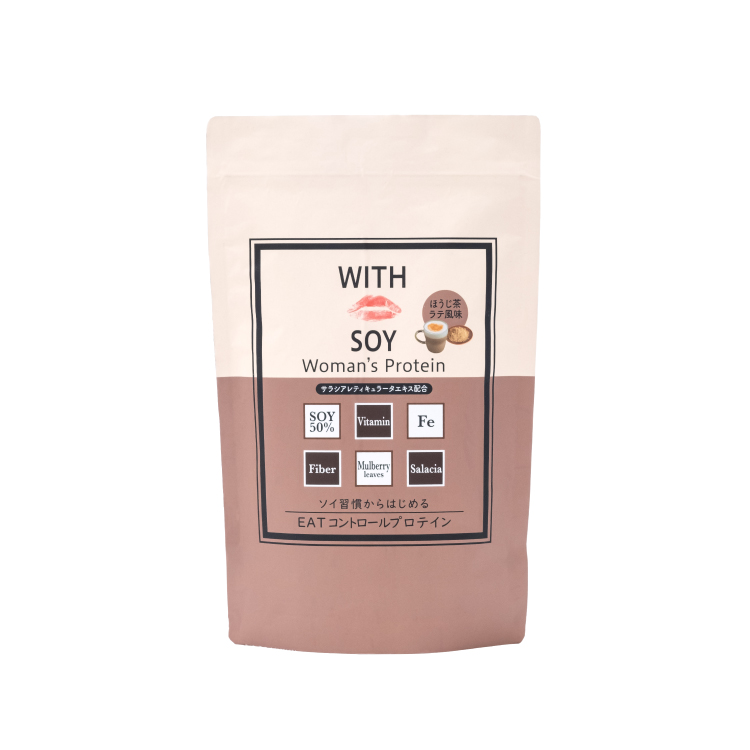 WITH SOY Woman’s Protein EATコントロールソイプロテイン［ほうじ茶ラテ風味］