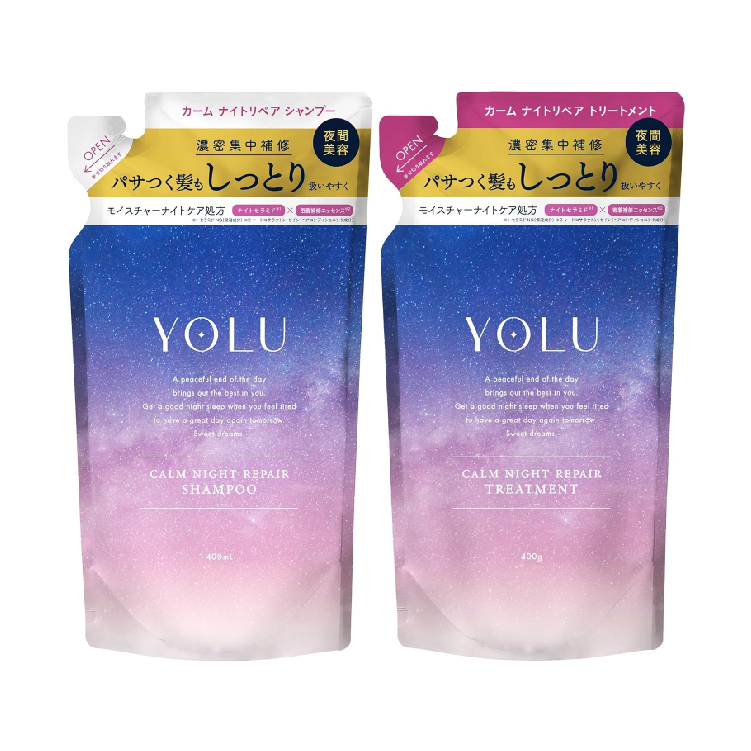 【数量限定SALE】YOLU カームナイトリペア シャンプー/トリートメント(詰替え×各1袋)