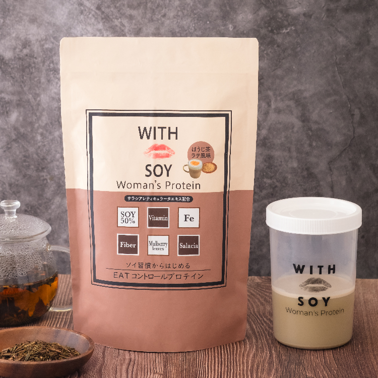 WITH SOY Woman’s Protein EATコントロールソイプロテイン［ほうじ茶ラテ風味］