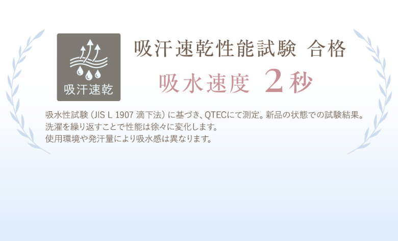 吸汗速乾性能機能合格