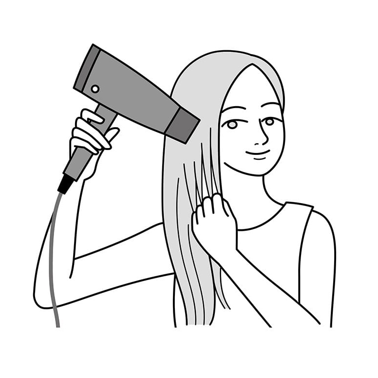 1.前髪のドライ