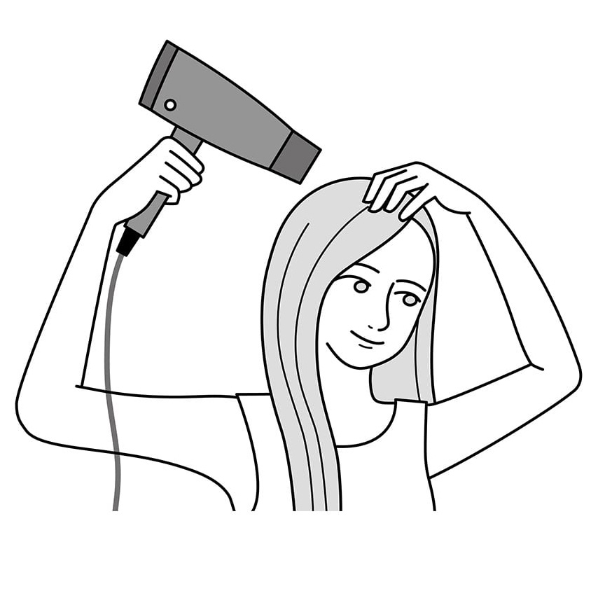 2.根元のドライ