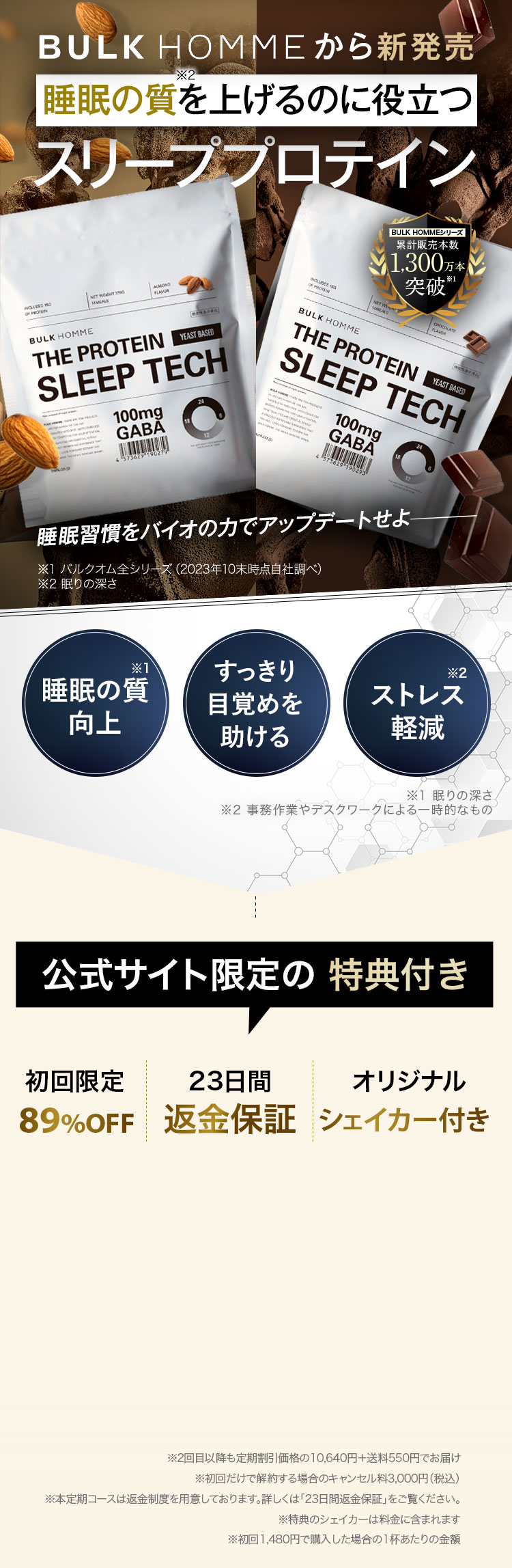 パフォーマンスにこだわるあなたへ。睡眠専門医師も推奨、夜プロテイン