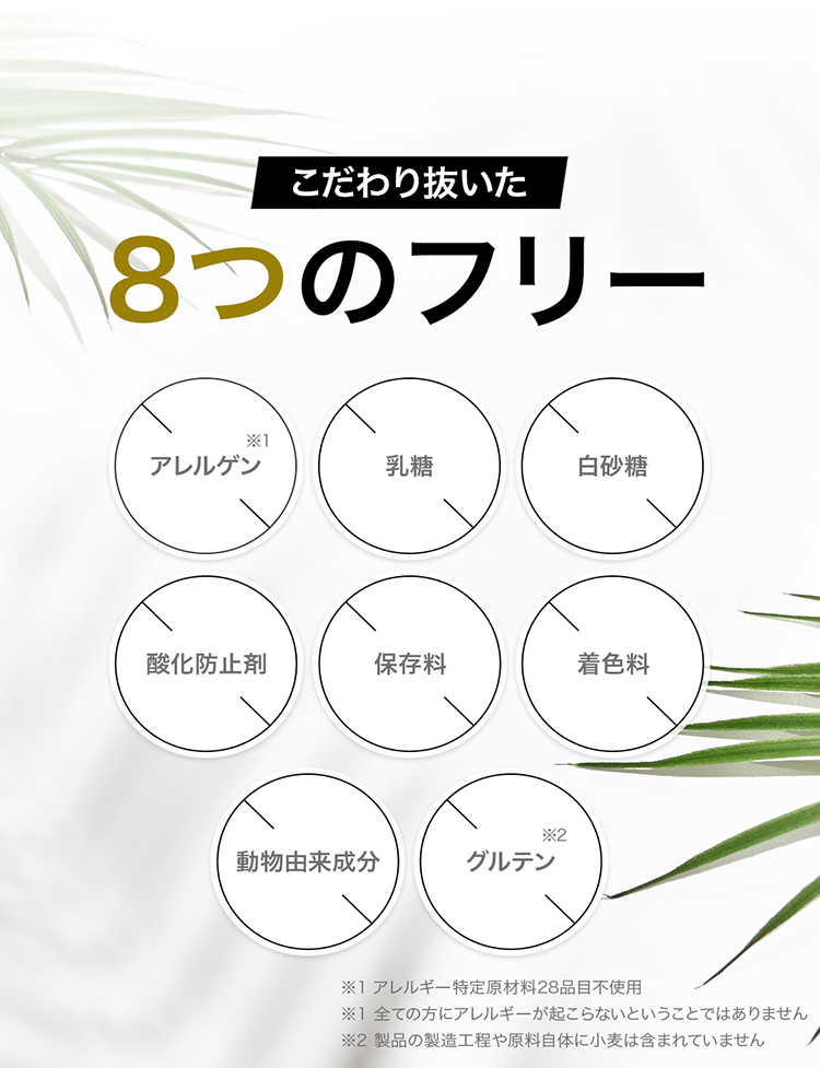 こだわり抜いた8つのフリー