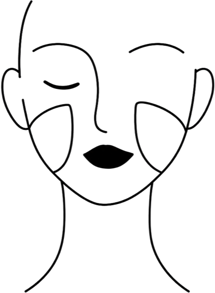 気になる部分を約30秒パックするイラスト