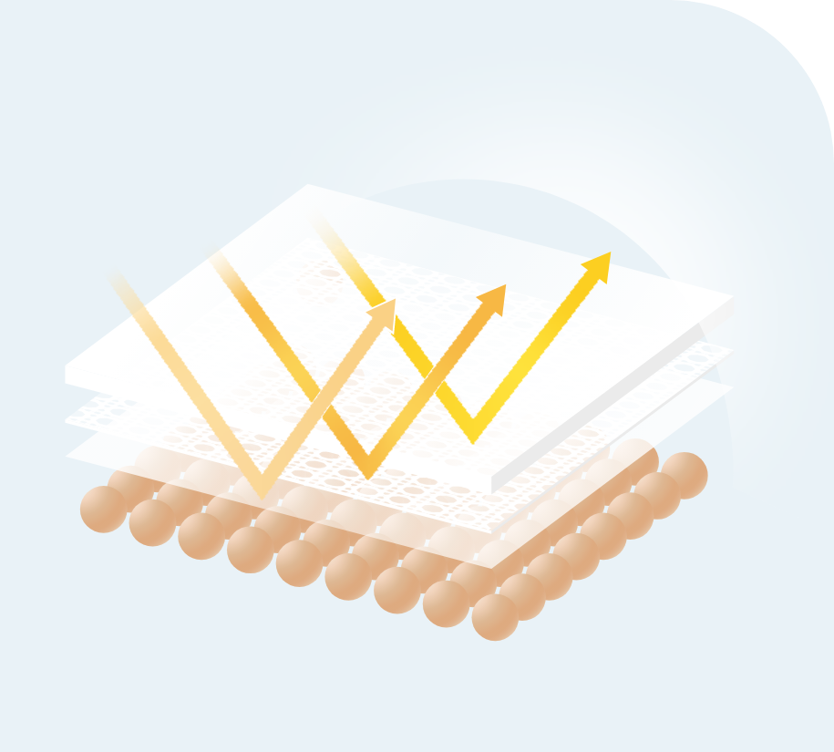 5つの発光レイヤーが織りなす、透けるようなツヤとカバー力