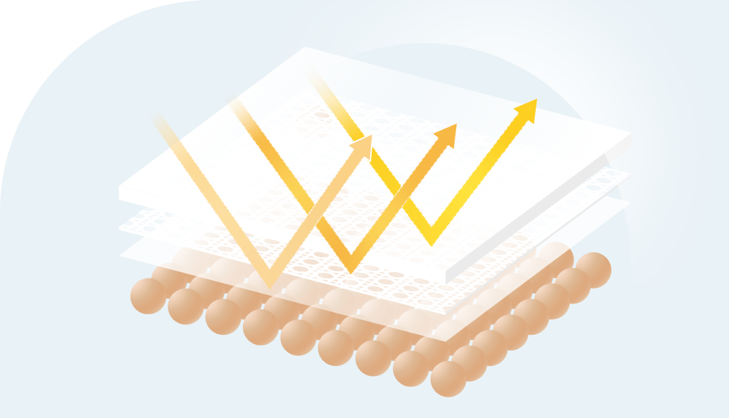 5つの発光レイヤーが織りなす、透けるようなツヤとカバー力