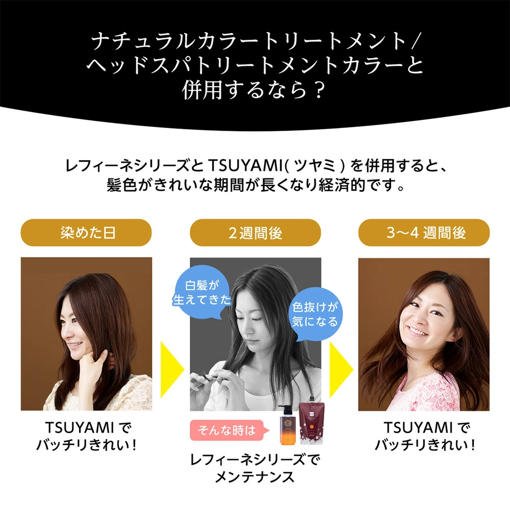TSUYAMI プレミアム ヘアマニキュア カラー: ダークブラウン