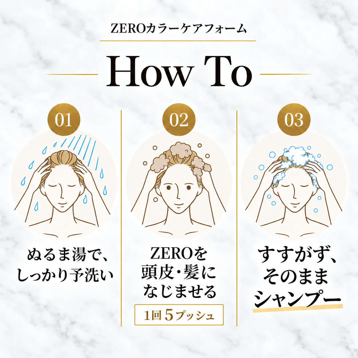 【セット】ZEROカラーケアフォーム 150mLボトル 1000mレフィル