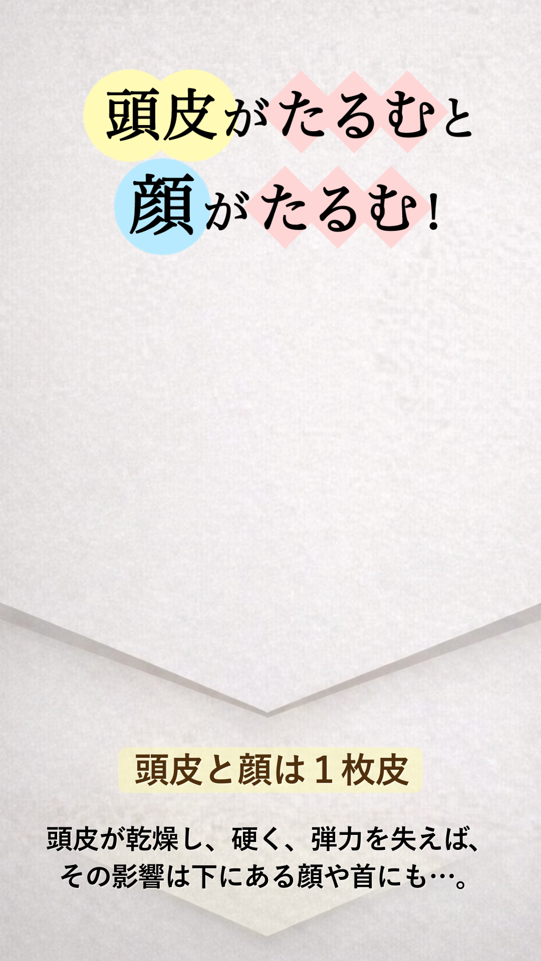 頭皮がたるむと顔がたるむ！美しさの近道は頭皮ケアから
