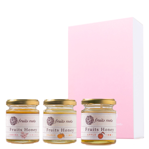 【ギフトBOX付】フルーツハニー3種セット（アップル、オレンジ、サクラ）