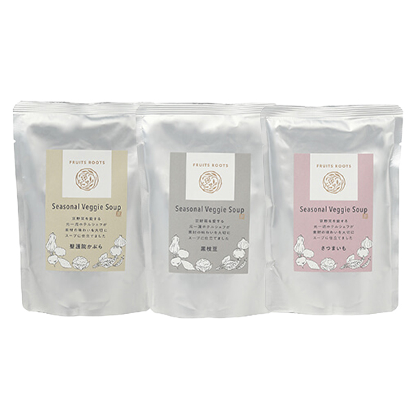 シーズナルベジスープ３個セット（ほうれん草、カリフラワー、白菜＆パンチェッタ）