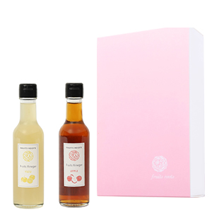 【ギフトBOX付】フルーツビネガー2種セット（ユズビネガー & アップルビネガー）