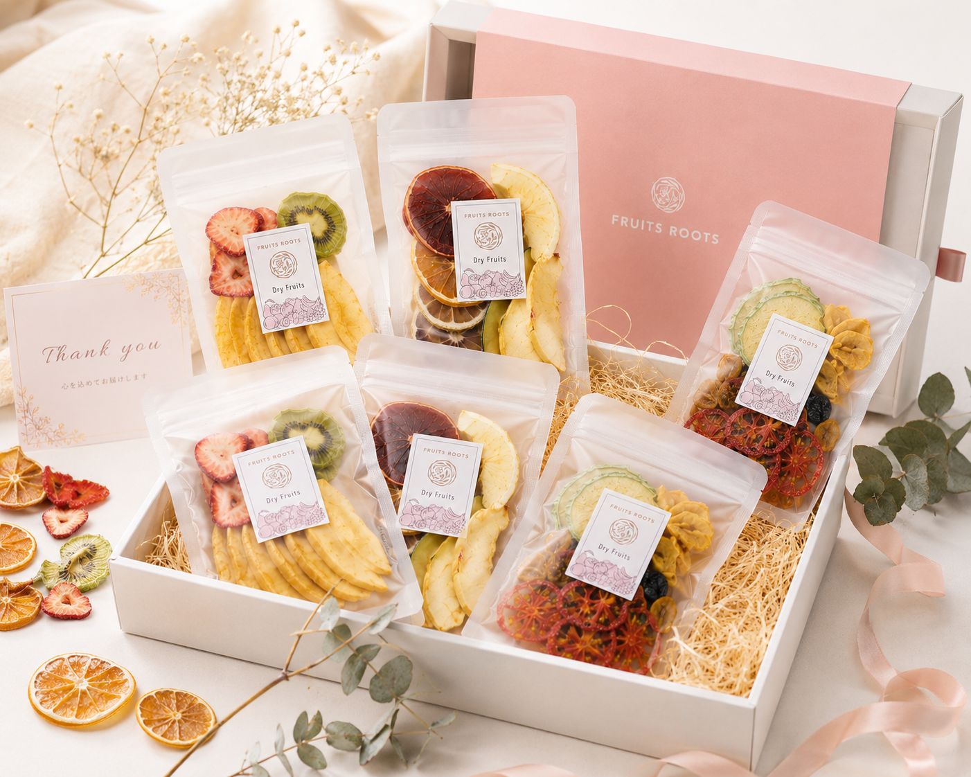 【ギフトBOX付】国産無添加ドライフルーツ６袋セット