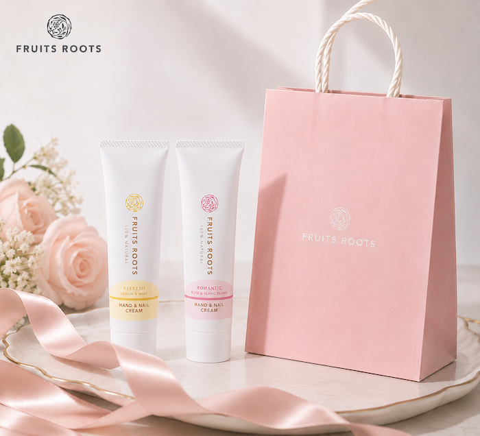 【ギフトBOX付】ハンド＆ネイルクリーム2種セット（ROMANTIC、REFRESH）
