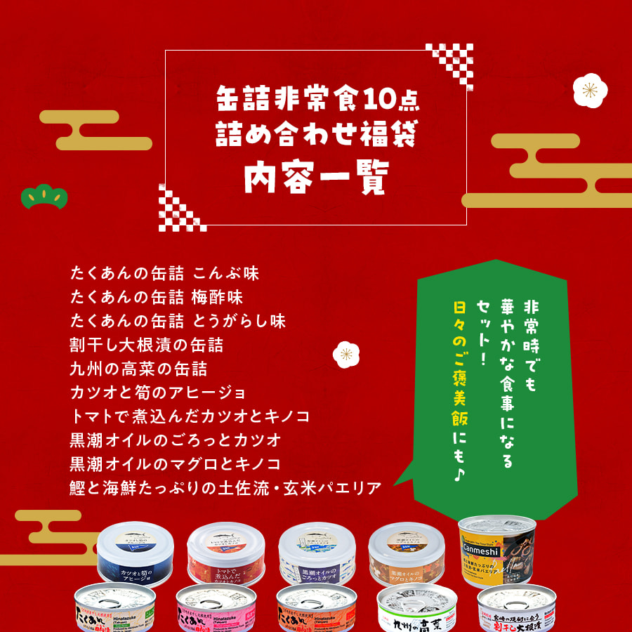 缶詰非常食10点セット