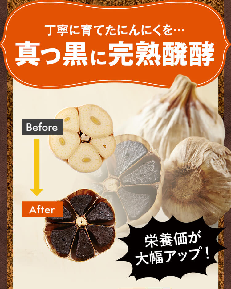 丁寧に育てたにんにくを…真っ黒に完熟醗酵