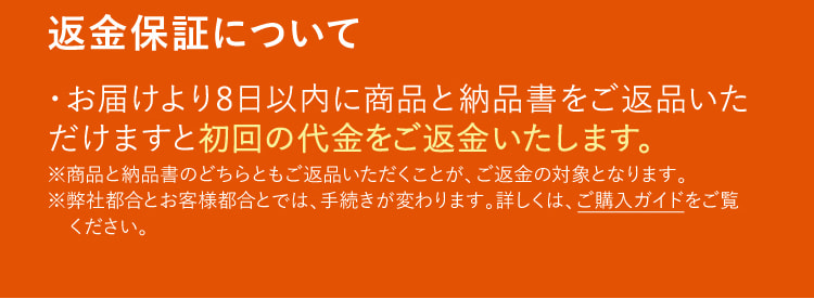 返金保証について