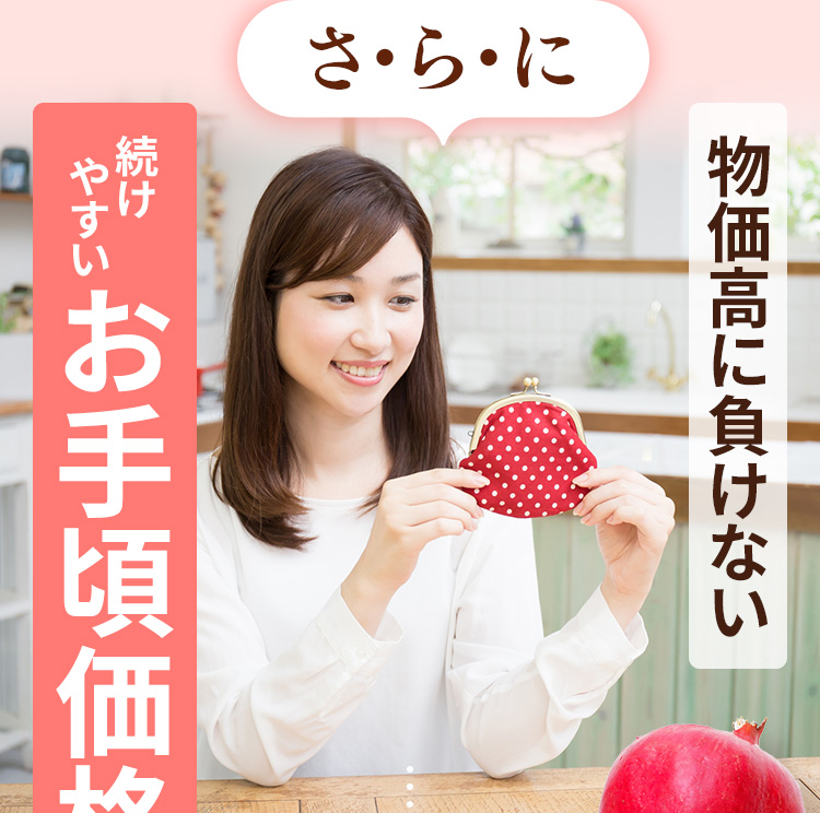 さ·ら·に　物価高に負けない続けやすいお手頃価格