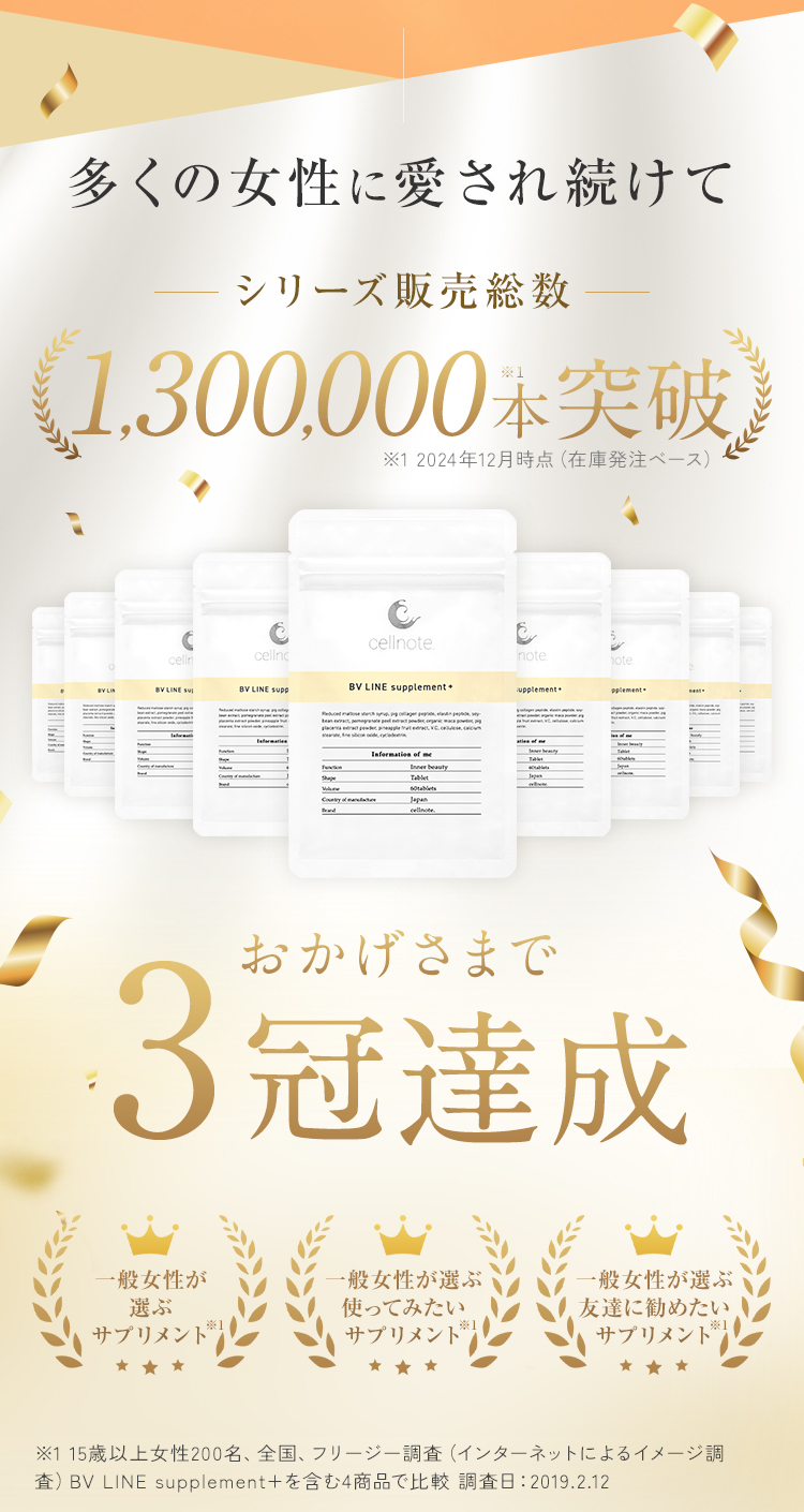 多くの女性に愛され続けてシリーズ販売総数500,000本突破
