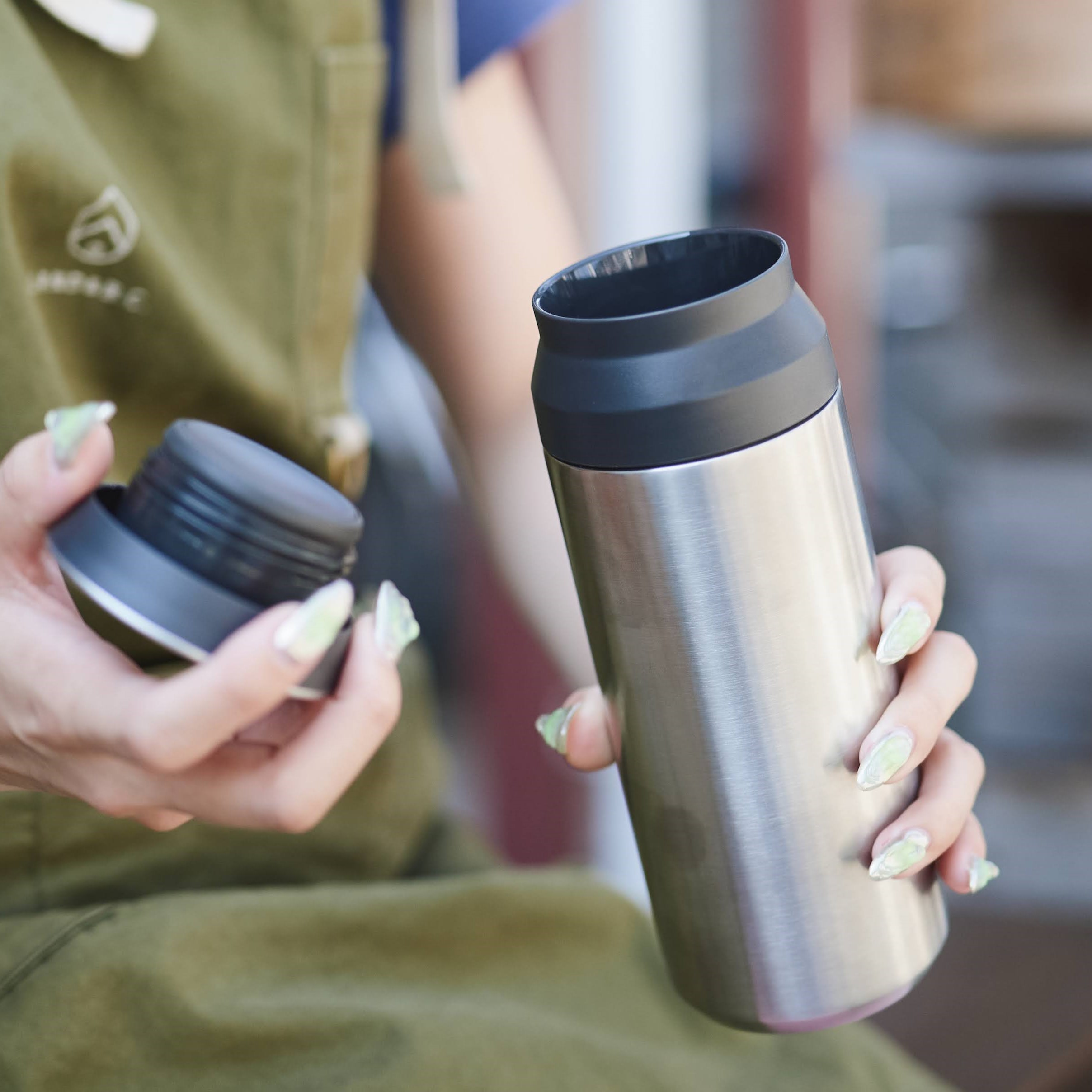トラベルタンブラー 色,サイズ: アッシュグリーン 350ml
