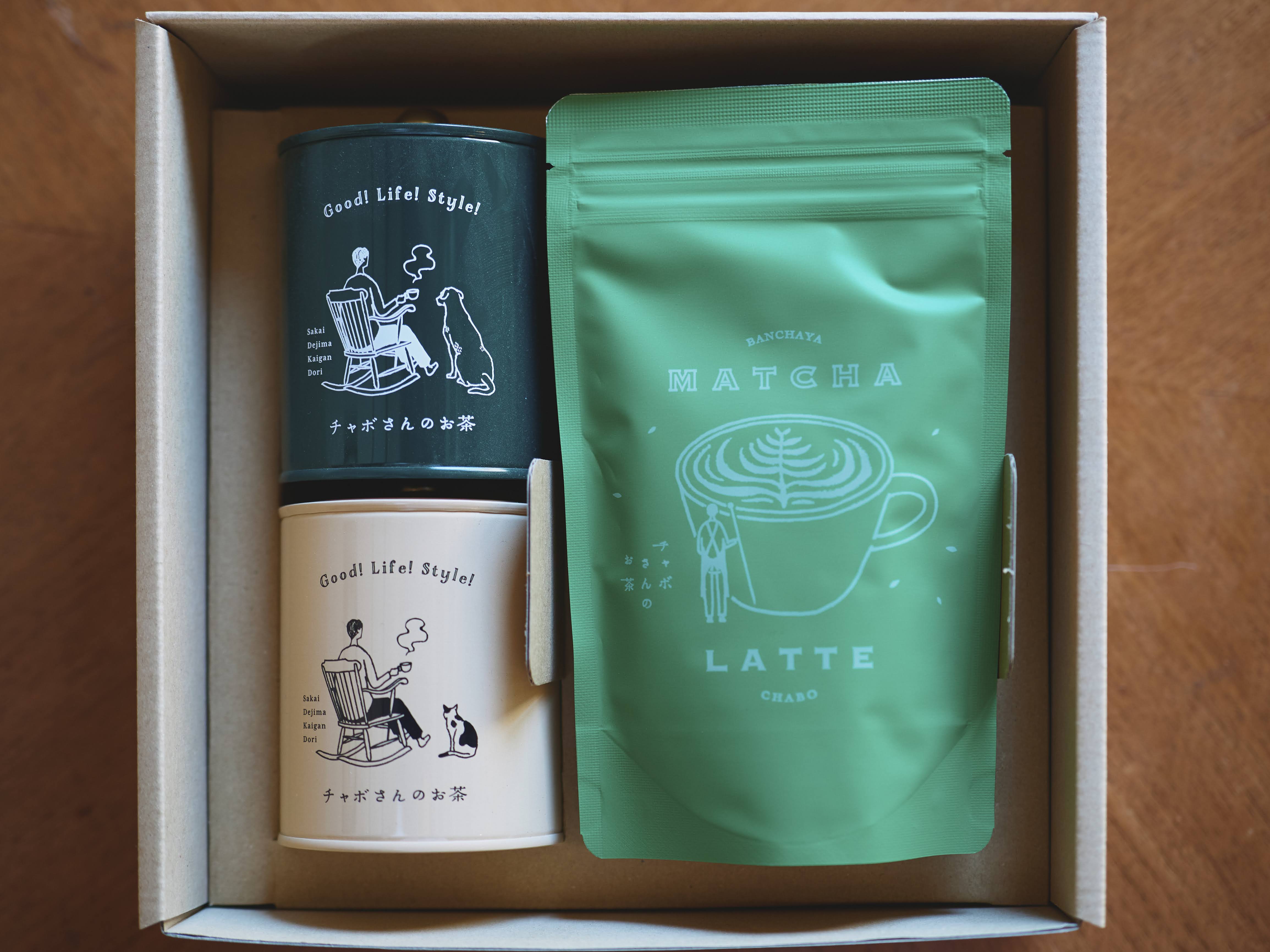 箱ギフト (缶/缶/ラテ) 組み合わせ: 抹茶ラテ