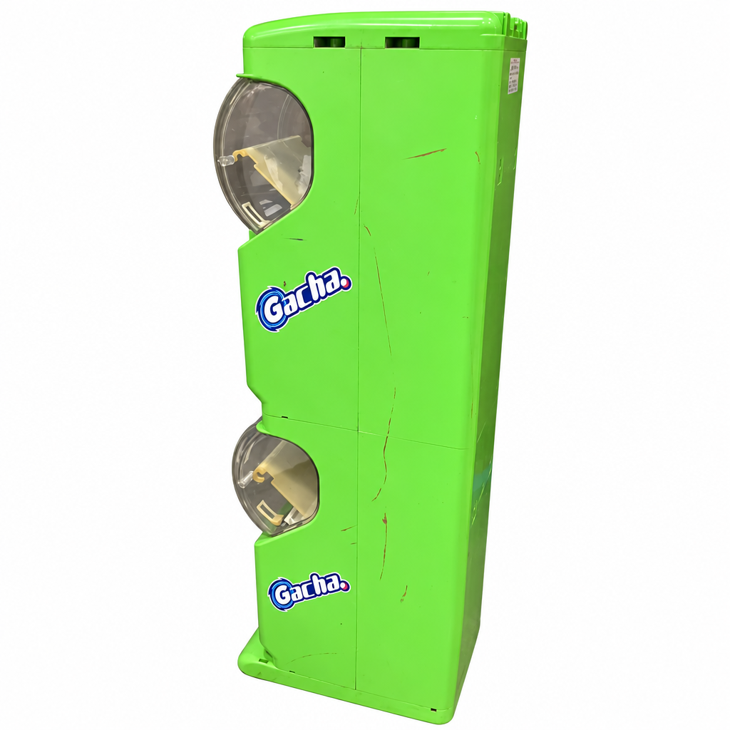 【中古】ガチャ2Ez(ガチャツーイージー)/グリーン/2段式カプセルトイマシン本体