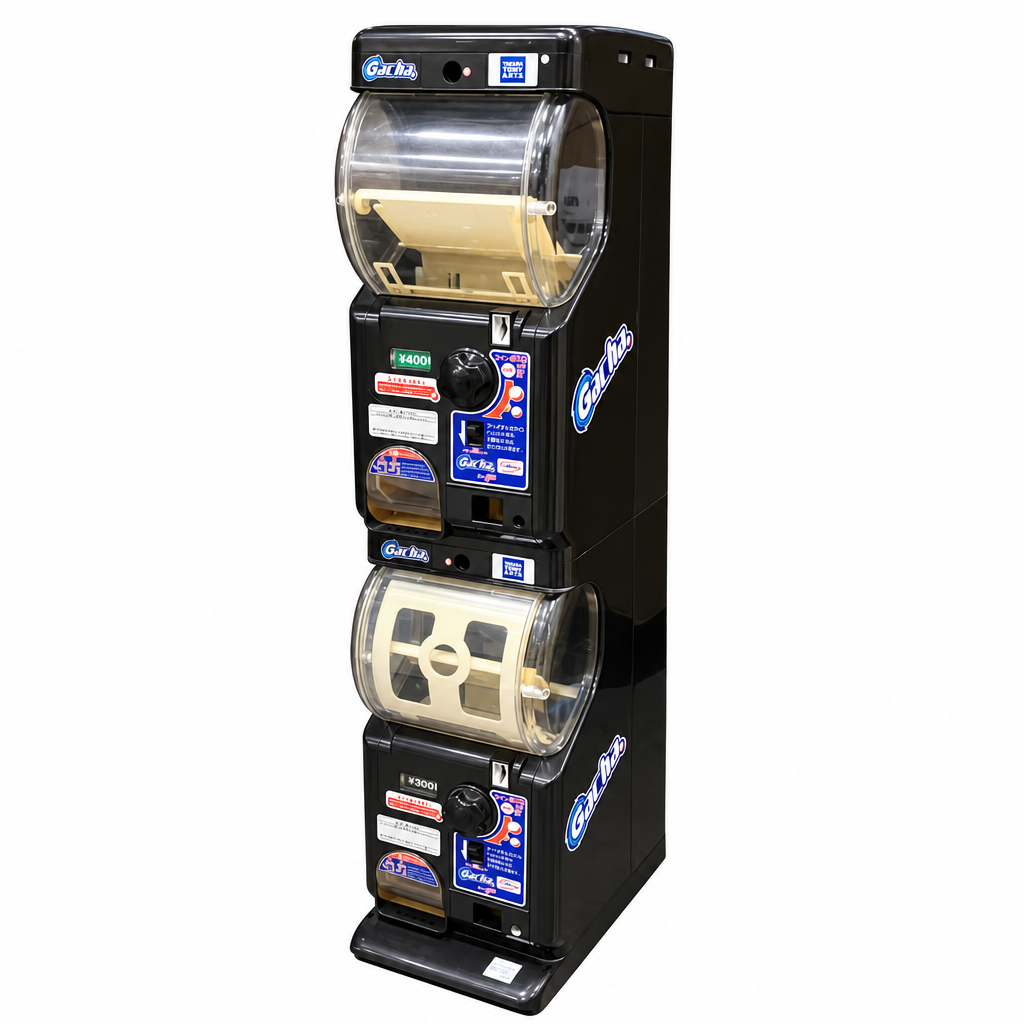 【中古】ガチャ2Ez（ガチャツーイージー)/イエロー/2段式カプセルトイマシン本体