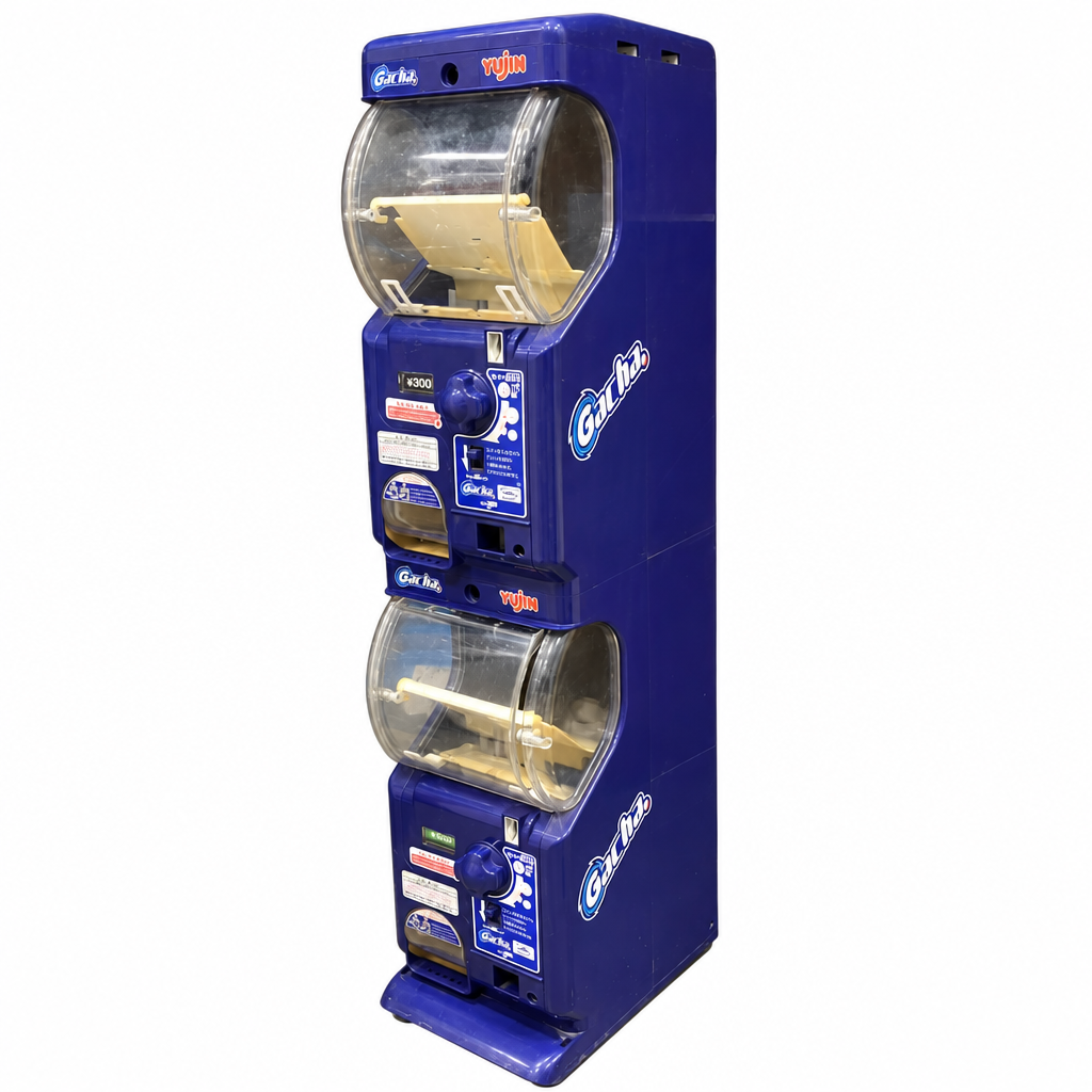 【中古】ガチャ2Ez(ガチャツーイージー)/ネイビーブルー/2段式カプセルトイマシン本体