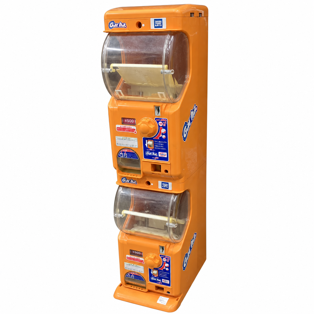 【中古】ガチャ2Ez(ガチャツーイージー）/オレンジ/2段式カプセルトイマシン本体