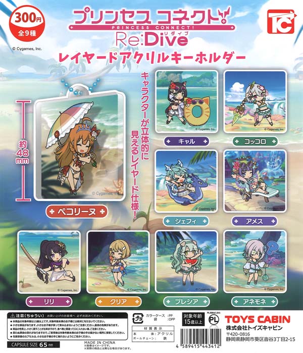 プリンセスコネクト！ Re:Dive レイヤードアクリルキーホルダー 40個入り (300円カプセル)