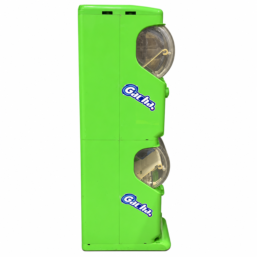 【中古】ガチャ2Ez(ガチャツーイージー)/グリーン/2段式カプセルトイマシン本体