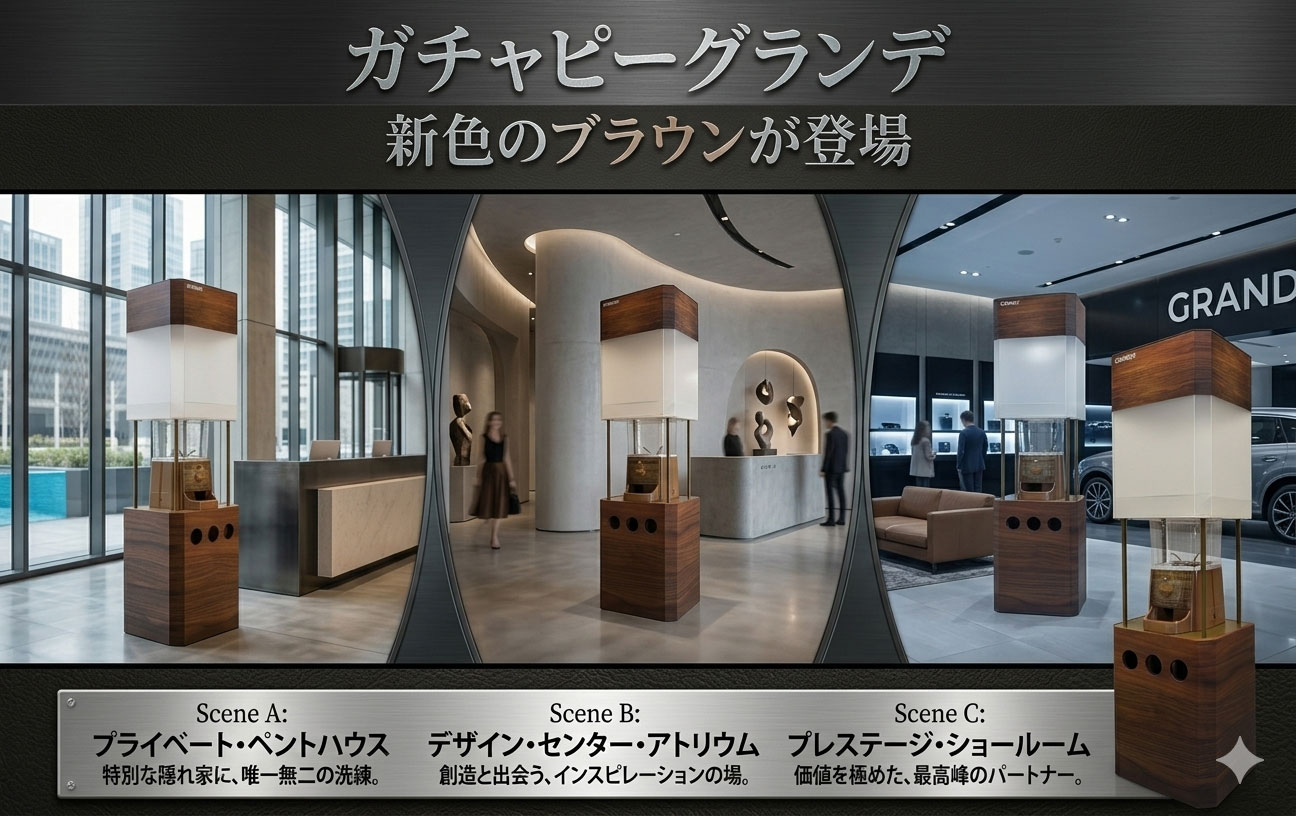 ガチャピーグランデ新色のブラウンが登場