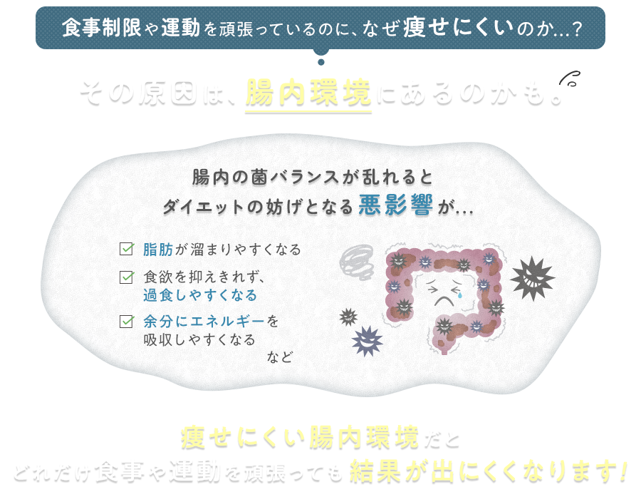 食事制限や運動を頑張っているのになぜ痩せにくいのか？