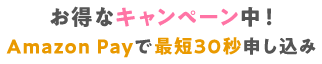 お得なキャンペーン中！Amazon Payで最短30秒申し込み