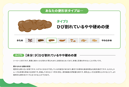 あなたの便形状タイプに応じたレポートサンプル