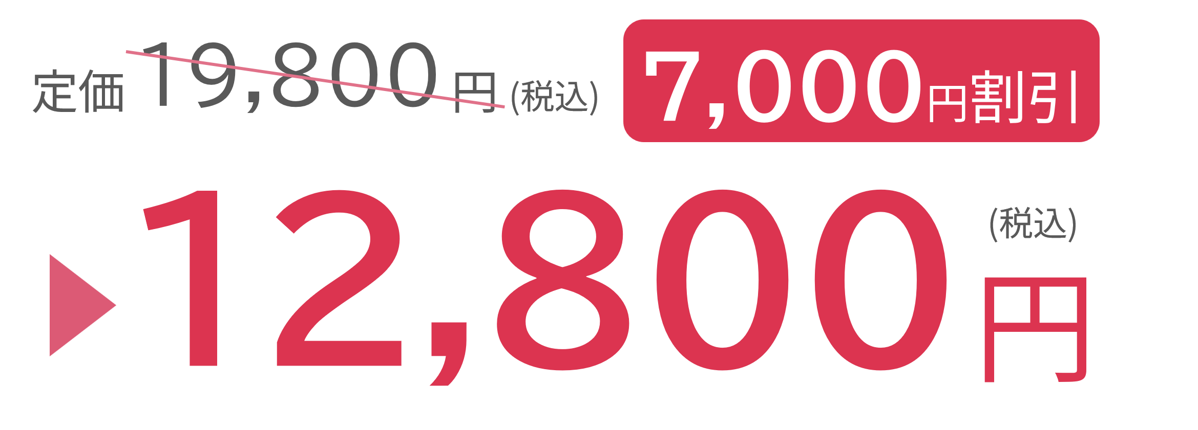 定価19,800円(税込) 7000円OFF12,800円(税込)