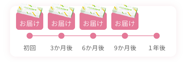 初回 3か月後 6か月後 9か月後 １年後