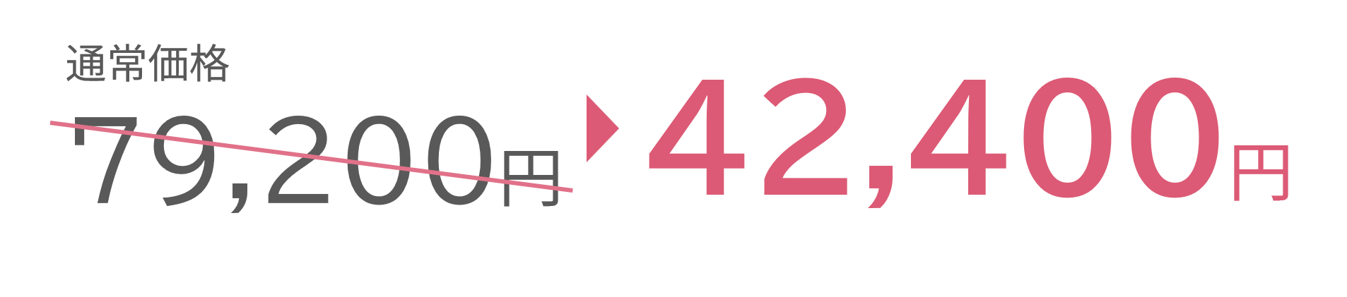 通常価格79,200円 → 42,400円