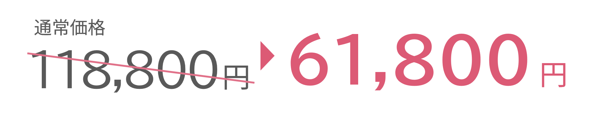 通常価格118,800円 → 61,800円