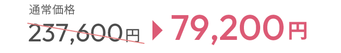通常価格237,600円 → 79,200円