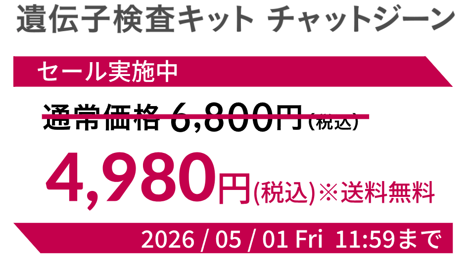 遺伝子検査 chatGENE（チャットジーン）