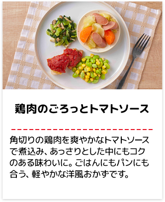 鶏肉のごろっとトマトソース